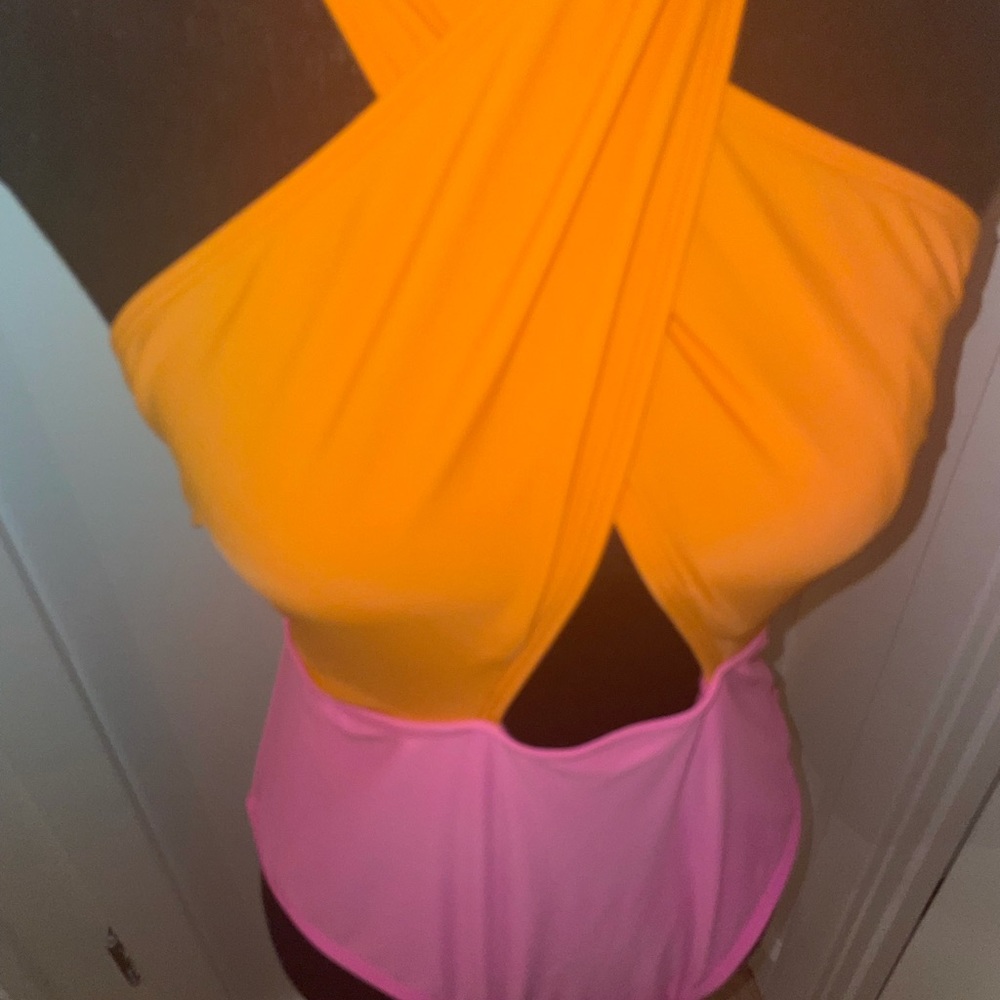 ASOS Colorblock Swimsuit Size 10 - Picture 3 of 8